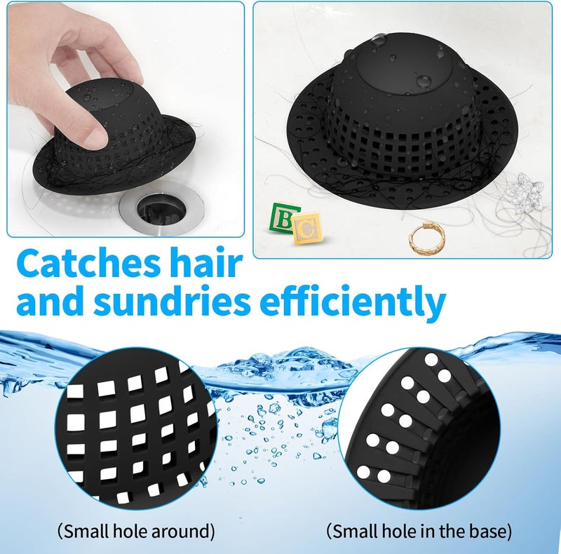 Aluvor Shower Drain Hair Catcher Bathtub Drain Cover Shower Protector for Pop-Up & Regular Drains - Image 5